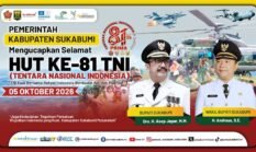 Pemerintah Kabupaten Sukabumi Mengucapkan Selamat HUT ke 81 TNI 2026