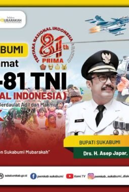 Pemerintah Kabupaten Sukabumi Mengucapkan Selamat HUT ke 81 TNI 2026